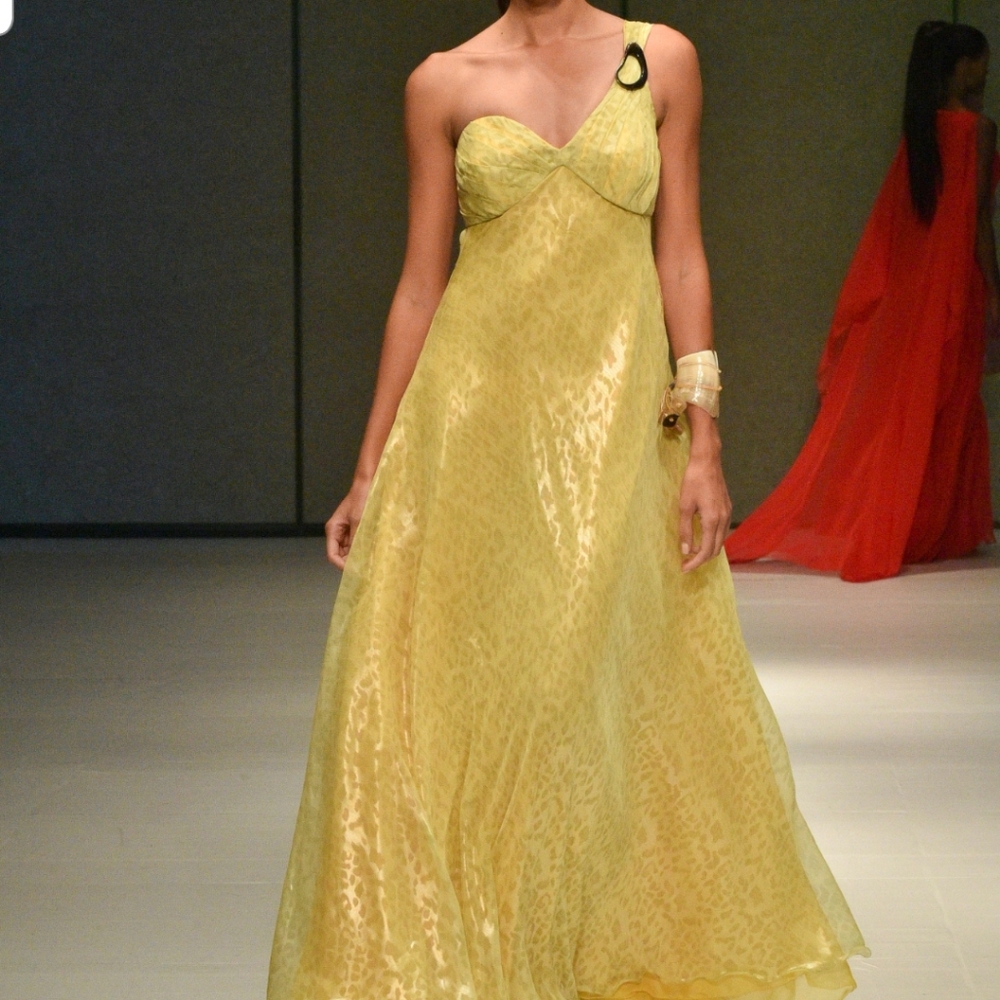 Dress in Italian silk chiffon